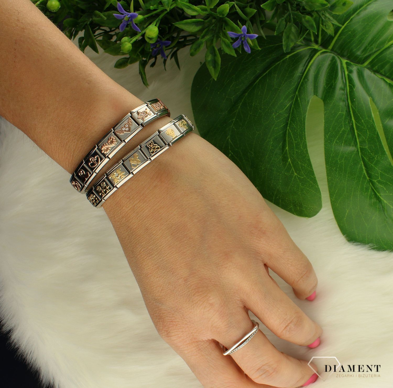 Nomination Link 9K zawieszka różowe złoto 'Miłosne kłódki' 430104 39.jpg